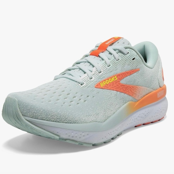 Brooks Shoes - Brooks Women's Ghost 16 Neutral Running Shoes Skylight/Coconut/Sunset Sz 8